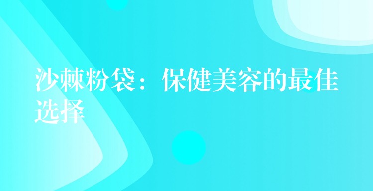 沙棘粉袋：保健美容的最佳选择