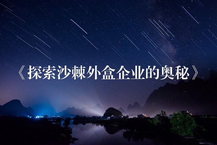 《探索沙棘外盒企业的奥秘》 《探索沙棘外盒企业的奥秘》